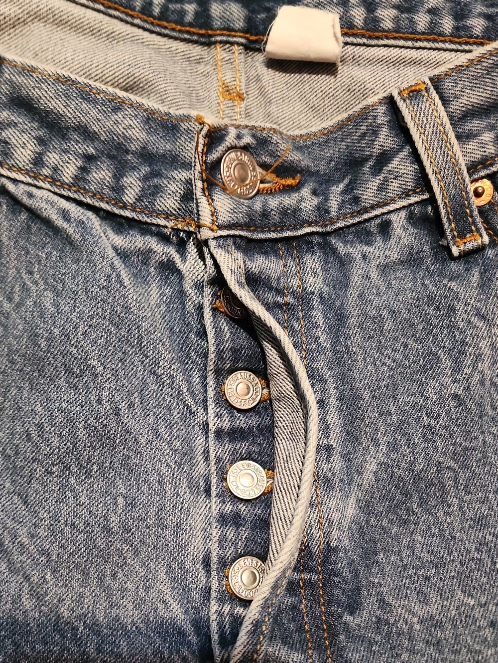 Vintage 501xx Levis Y2K  Denim Jeans Mens  Made In USA Button Fly 40 x 38 - Picture 8 of 12